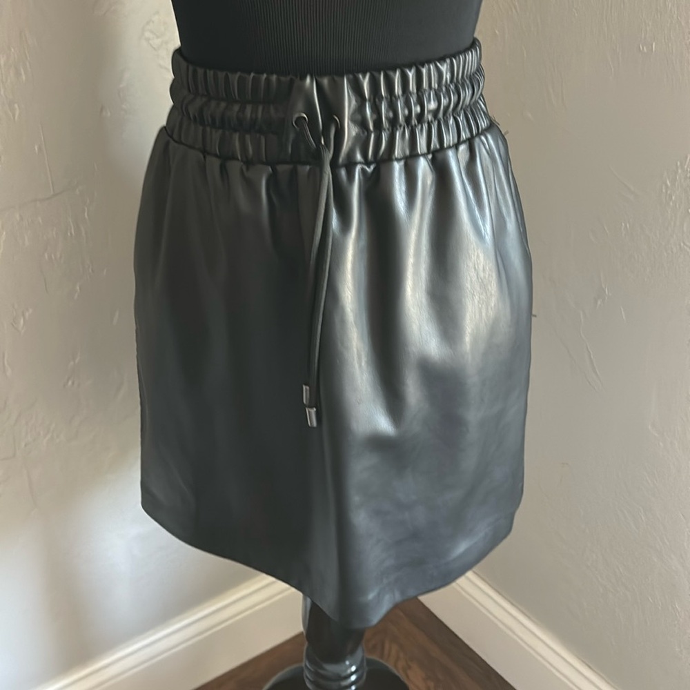 faux leather skirt